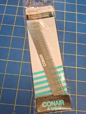 ConairMAN Handmade Metal Dressing Comb New
